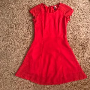 Red H&M Short Sleeve Dress
